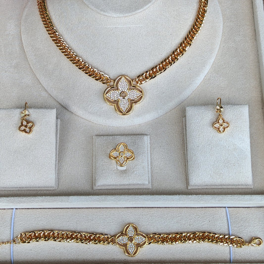 Royal Bloem Design – Luxe Goudkleurige Sieradenset