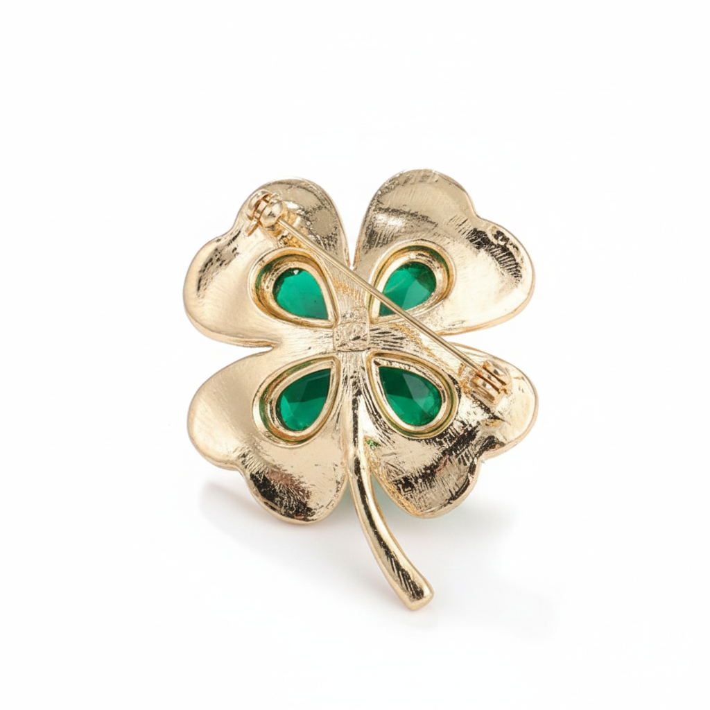 Klaverblad Broche - Groen