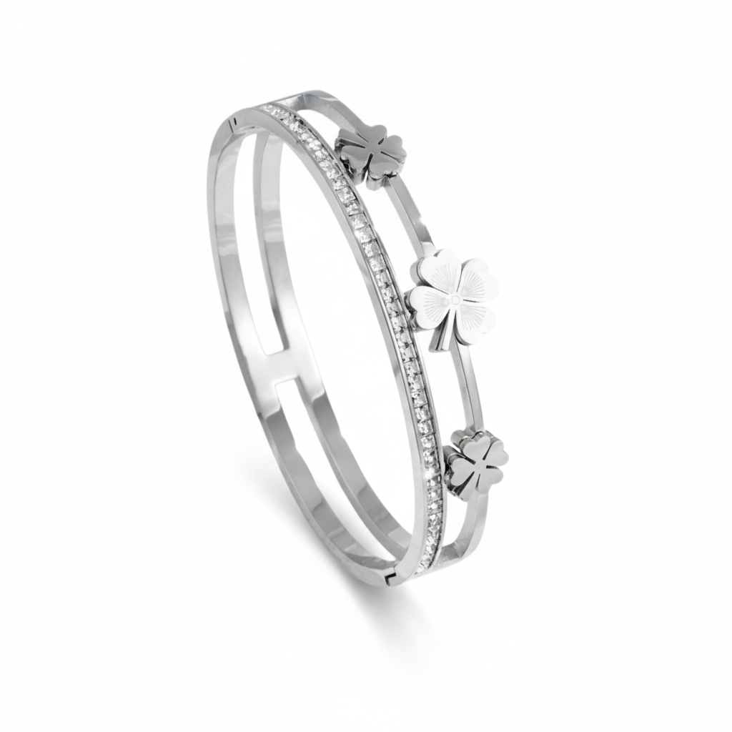 Silver Clover Bracelet