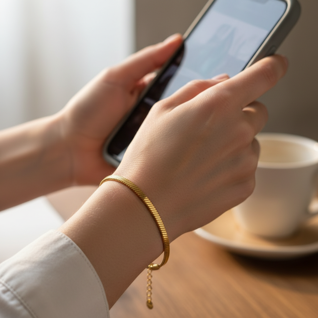 سوار ذهبي snake في لحظة يومية