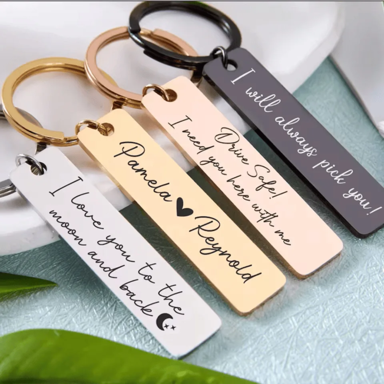 Gepersonaliseerde Sleutelhanger met Gravure – RVS