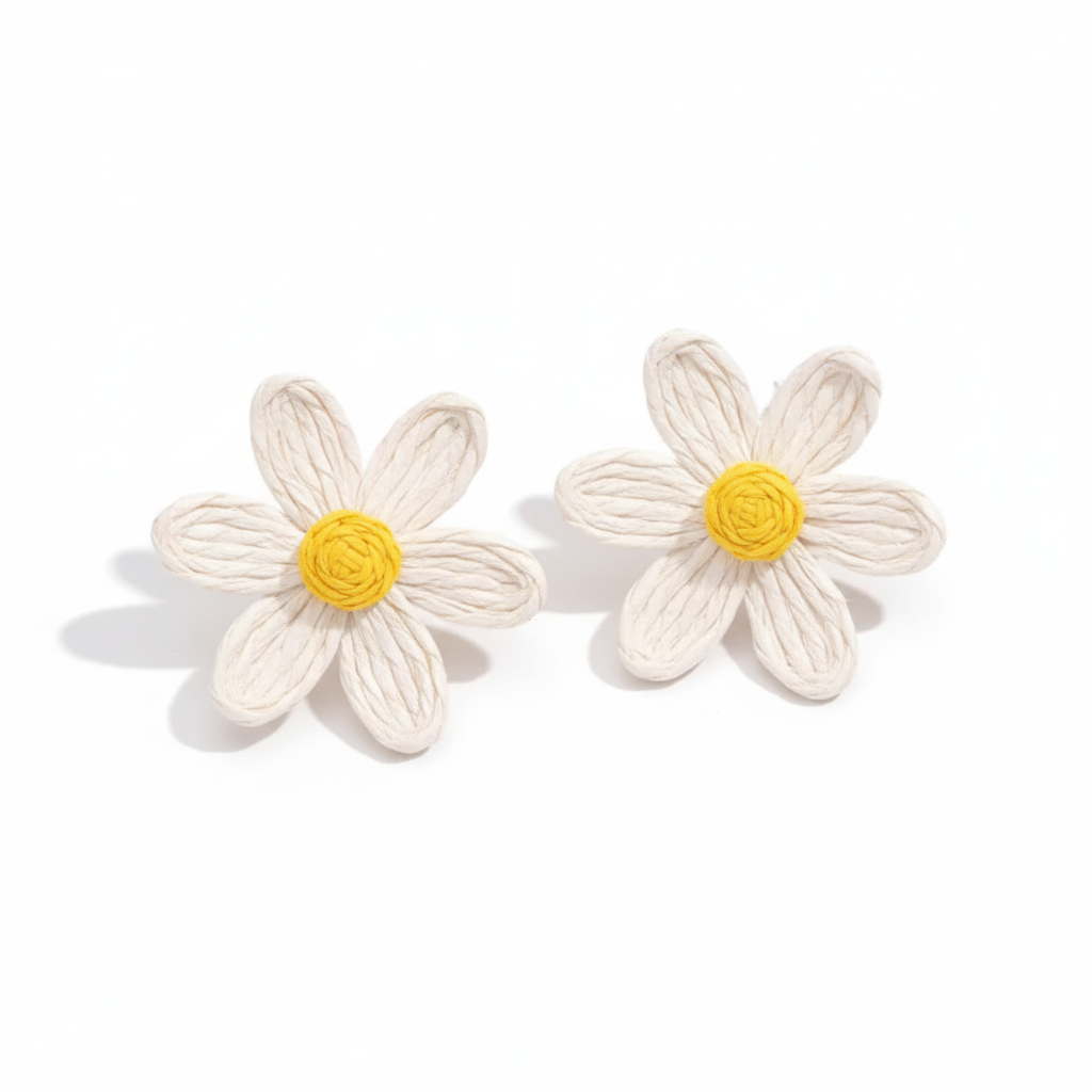 White Daisy Earrings - intero Sieraden 
