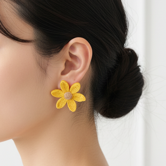 Yellow Earrings Lifestyle